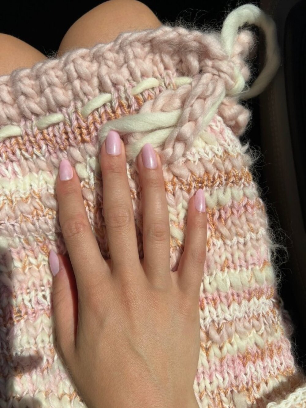 Pink Hand Knit Festival Skirt